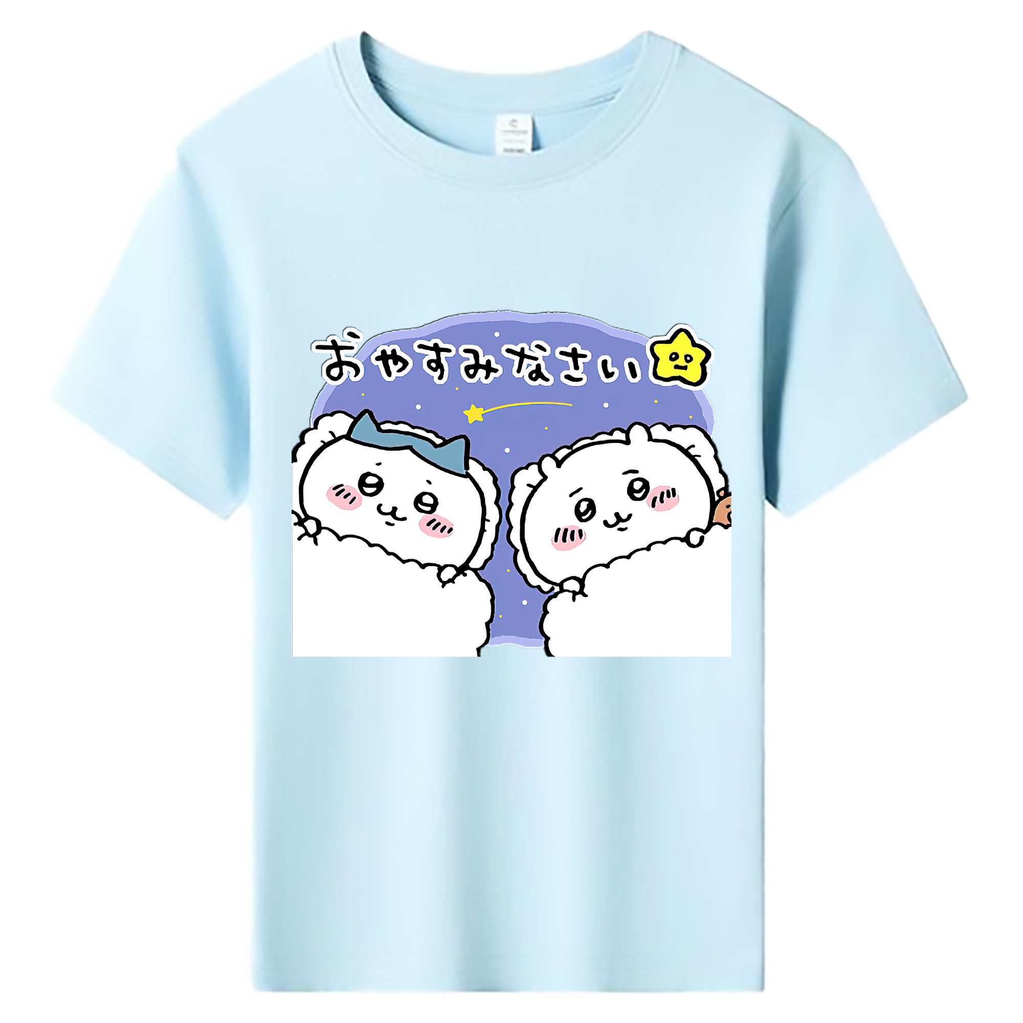 （画像用） ちいかわ ハチワレ Chii-kawa hachiware 綿100％キッズTシャツ（フロントプリント）